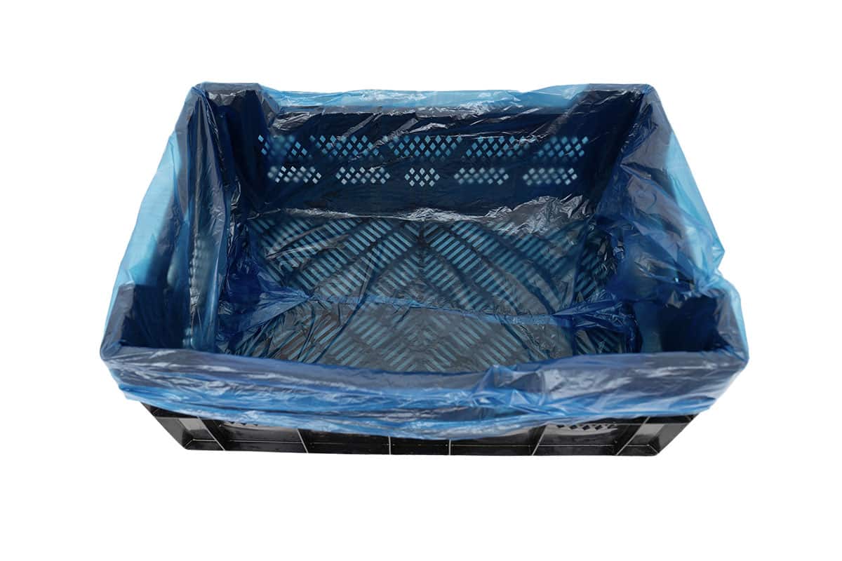  HDPE Einlegesäcke Seitenfaltensäcke blau - 68 x 17/17 x 63cm x 20my (500 stück)