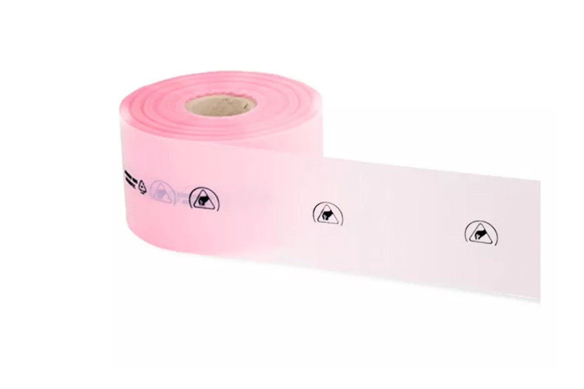 Antistatische ESD Schlauchfolie - 150mm x 250m x 90my