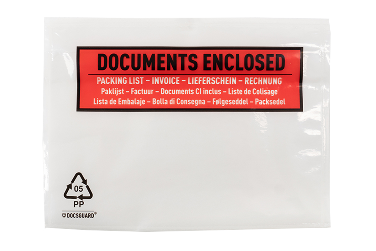 Lieferscheintaschen Documents Enclosed - 165 x 122mm (250 st)