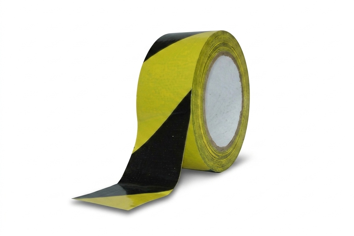 Absperrband Gelb/Schwarz - 75 mm x 500 m