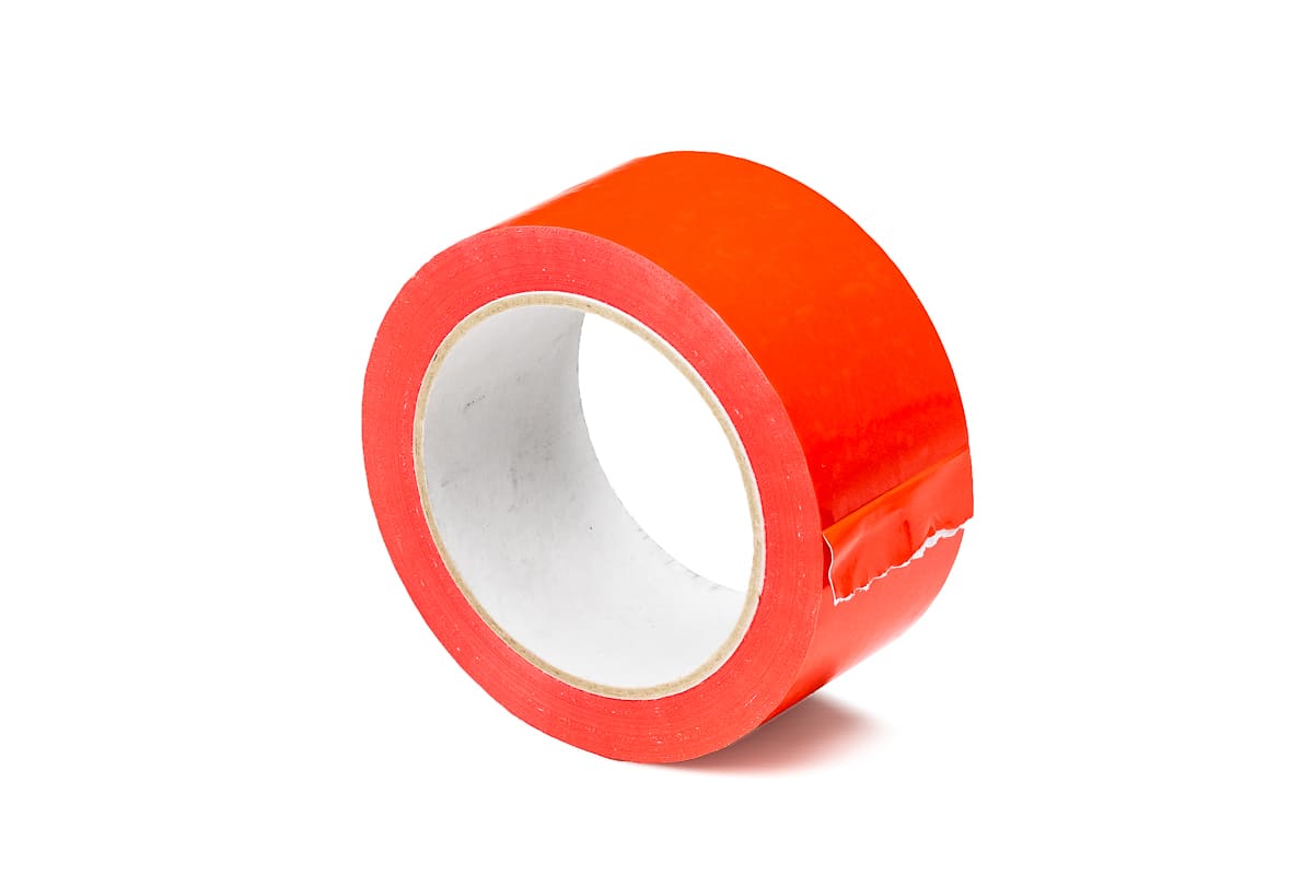PVC Klebeband schwarz - 50mm x 66m rot, 50.0000 millimeter
